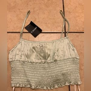 Forever 21 baby green satin top